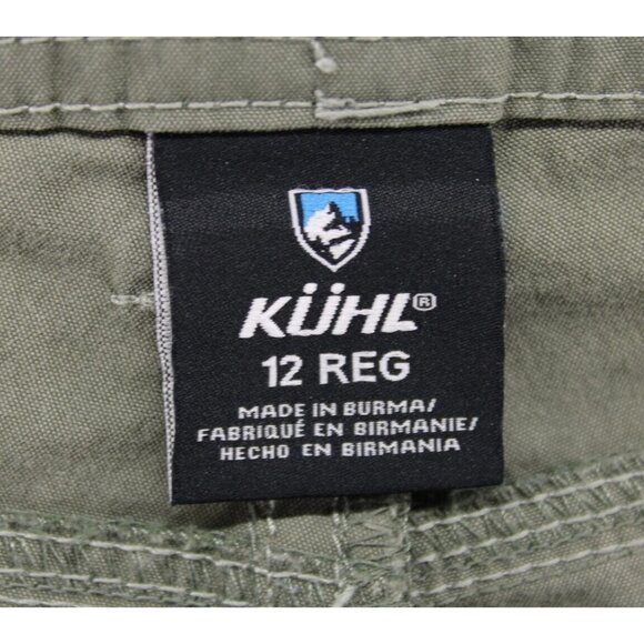 Kuhl Women's Spire Roll Up Pants Cargo Pockets Double Knee Olive Green Sz 12 - Picture 10 of 14